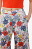 Pre-Loved Chanel™ 24S Multicolour Lace CC Floral Print Wide Leg Pants Size 34