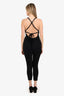 Pre-Loved Chanel™ 20F Black Velvet Trimmed Sleeveless Jumpsuit Size 36