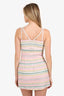 Pre-Loved Chanel™ 24S Pink Tweed Striped Bow Mini Dress Size 38
