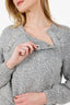 Pre-Loved Chanel™ 21B Grey Alpaca CC Buckle Knit Sweater Size 40
