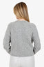 Pre-Loved Chanel™ 21B Grey Alpaca CC Buckle Knit Sweater Size 40