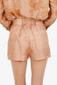 Louis Vuitton Nude Silk Mahina Monogram Shorts Size 34