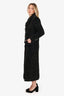 Pre-Loved Chanel™ Misty Forest Series Black/Gold Metallic Long Coat Size 36