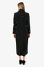 Pre-Loved Chanel™ Misty Forest Series Black/Gold Metallic Long Coat Size 36