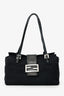 Fendi Black Fabric Neoprene Baguette Shoulder Bag