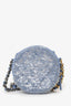 Pre-Loved Chanel™ 2020 Purple Sequin Chanel 19 Round Clutch Bag