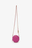 Pre-Loved Chanel™ 2020 Pink Quilted Leather Pearl Crush Round Clutch Bag