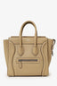 Celine Taupe Leather Micro Luggage Tote
