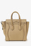 Celine Taupe Leather Micro Luggage Tote