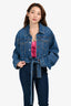 Alexander Wang Blue Denim Cropped Jacket Size XS