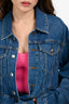 Alexander Wang Blue Denim Cropped Jacket Size XS