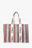 Chloé Brown/White Logo Canvas Tote