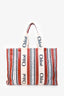 Chloé Brown/White Logo Canvas Tote