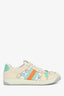 Gucci Beige/Blue Canvas/Leather GG Supreme Crystal 'Screener' Sneakers Size 36