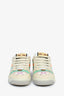 Gucci Beige/Blue Canvas/Leather GG Supreme Crystal 'Screener' Sneakers Size 36