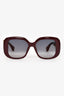 Cartier Burgundy Panthere Square Frame Sunglasses