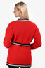 Gucci Red Trim Detail 3-Pocket Cardigan Size XS