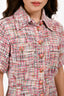 Pre-Loved Chanel™ Pink Tweed Short Sleeve Romper Size 36 FR