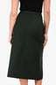 Celine Green Wool/Cashmere Midi Skirt Size 36