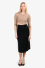 Theory Black Cashmere Midi Skirt Size 0