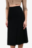 Theory Black Cashmere Midi Skirt Size 0