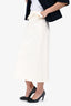 Celine White Wrap Midi Skirt Size 38