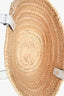 Loewe White Raffia Small Basket Tote Bag