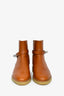 Hermès Brown Kelly Buckle Moto Boots Size 38.5