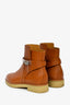 Hermès Brown Kelly Buckle Moto Boots Size 38.5