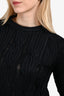 Maje Black Cable Knit Long Sleeve Sweater Size 1