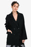 JWS Black Wool Double Breasted Coat Size S/M