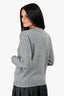 Play Comme Des Garçons Grey Wool Red Heart Cardigan Size L