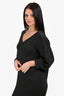 Brunello Cucinelli Charcoal Cotton/Linen Sequin Monili Detail Sweater Dress Size M
