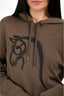 Hermés Brown Cotton/Leather Horse Graphic Hooded Sweater Size M