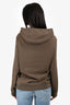 Hermés Brown Cotton/Leather Horse Graphic Hooded Sweater Size M