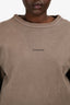 Acne Studios Brown Cotton Logo Crewneck Sweatshirt Size M