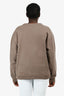 Acne Studios Brown Cotton Logo Crewneck Sweatshirt Size M