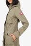 Canada Goose Green Polyester Coat Size S
