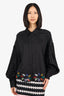 AFEW Rahul Mishra Black Sequinned Balloon Sleeve Shirt Size XL