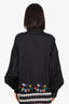 AFEW Rahul Mishra Black Sequinned Balloon Sleeve Shirt Size XL