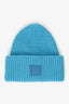 Acne Studios Blue Face Logo Beanie