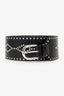 Isabel Marant Black Leather Studded Lucie Belt