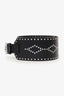 Isabel Marant Black Leather Studded Lucie Belt