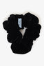 Prada Black Velvet Triangle-logo Scrunchie