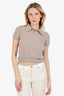 Christian Lacroix Beige Short Sleeve Knit Polo Shirt Size M