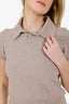 Christian Lacroix Beige Short Sleeve Knit Polo Shirt Size M