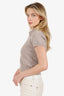Christian Lacroix Beige Short Sleeve Knit Polo Shirt Size M