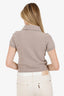 Christian Lacroix Beige Short Sleeve Knit Polo Shirt Size M