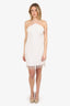 Jason Wu White Tweed Pearl Fringe Halter Dress Size M