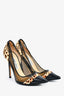Jimmy Choo Leopard Print Pony Hair Patent Pumps Size 38